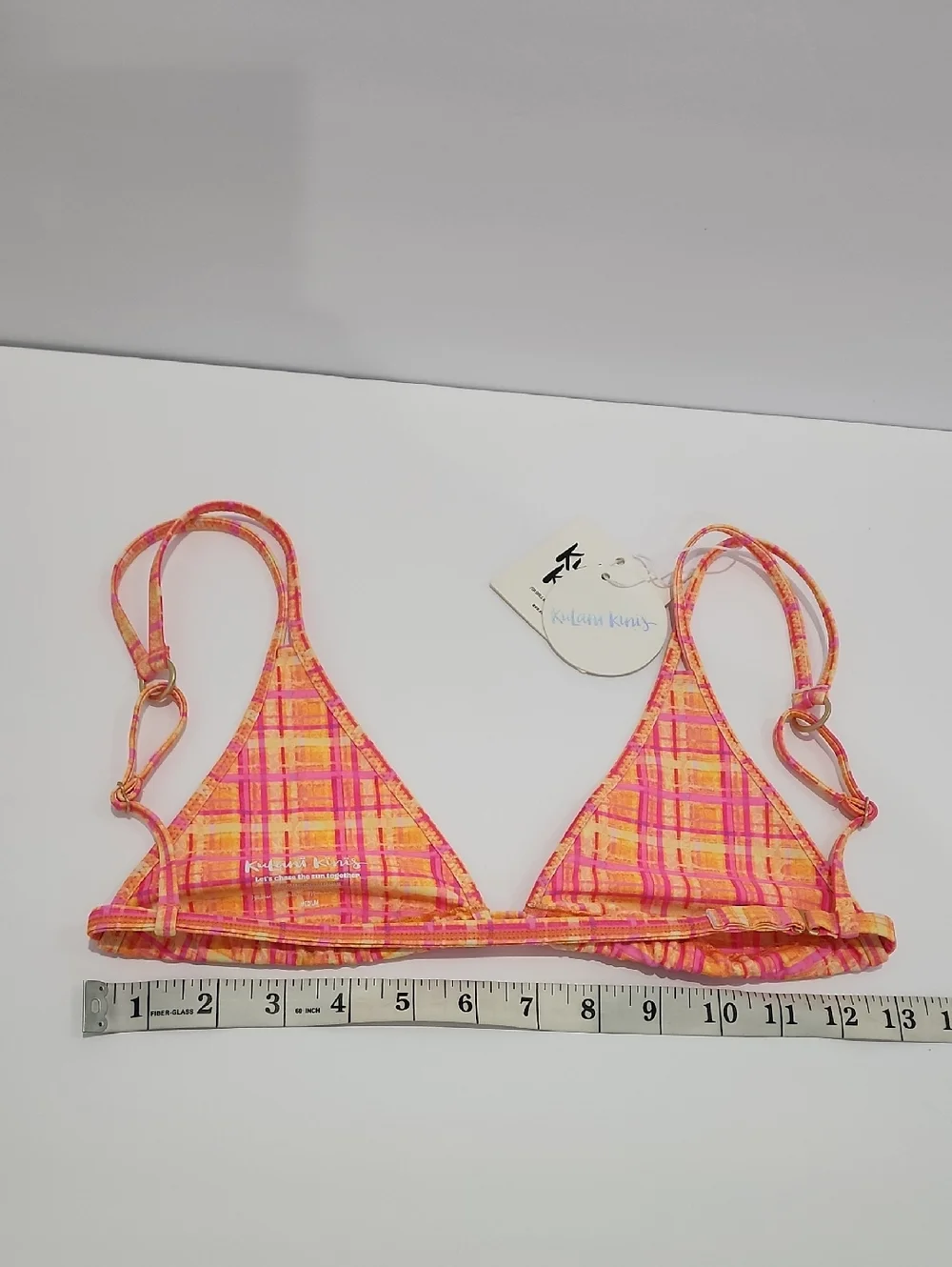 Kulani Kinis Twin Strap Bralette Bikini Top - Peaches